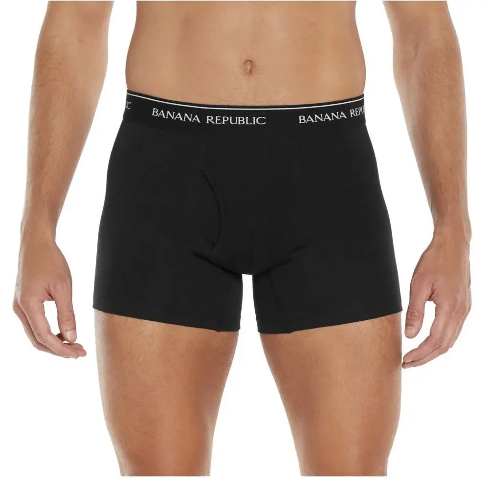 Banana Republic Mens 3 Pack Boxer Briefs Black Size XL New In Box NIB Underwear